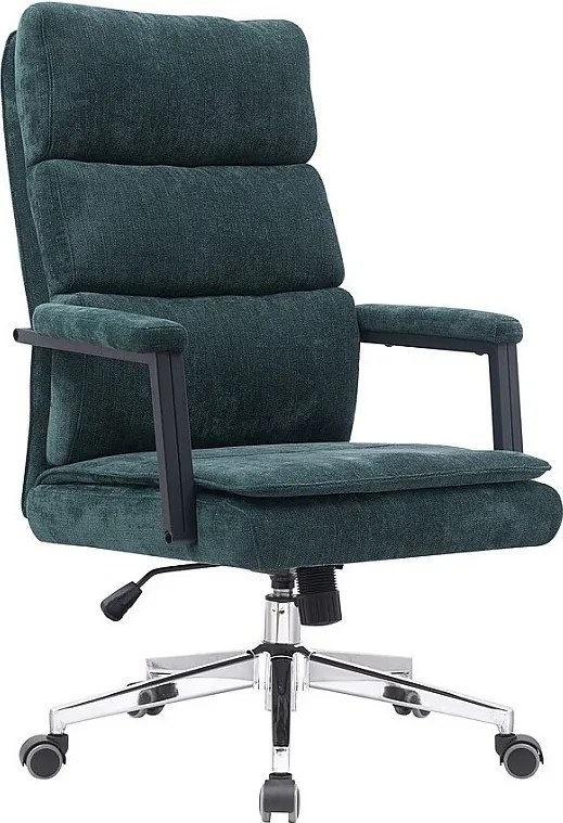 Fotel biurowy - obrotowy i regulowany na wysokość - materiał - zielony - MLINAR