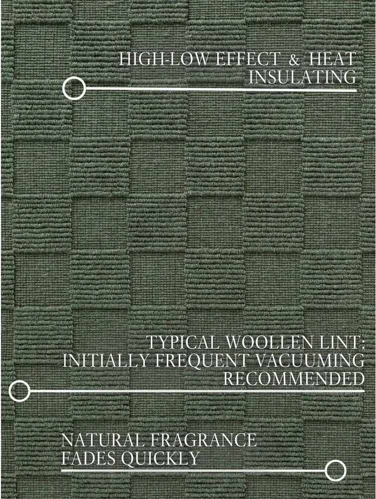Ciemnozielony wełniany dywan tkany ręcznie 120x170 cm Scala – Villeroy&amp;Boch