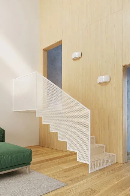 Biały minimalistyczny kinkiet w połysku - S485-Urani