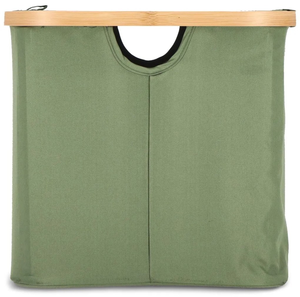 Kosz na pranie NOLVIO 40 L, zielony