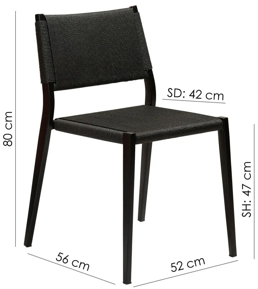 Czarne krzesło do jadalni DAN-FORM Denmark Loop