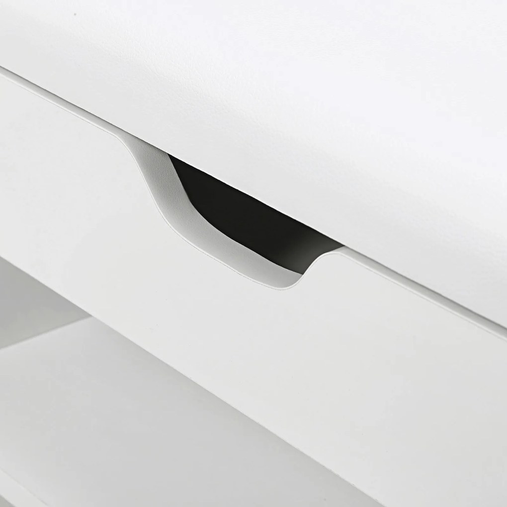 Szafka na buty z miejscem do przechowywania LUJZA, 80x30x44cm, biała Vasagle