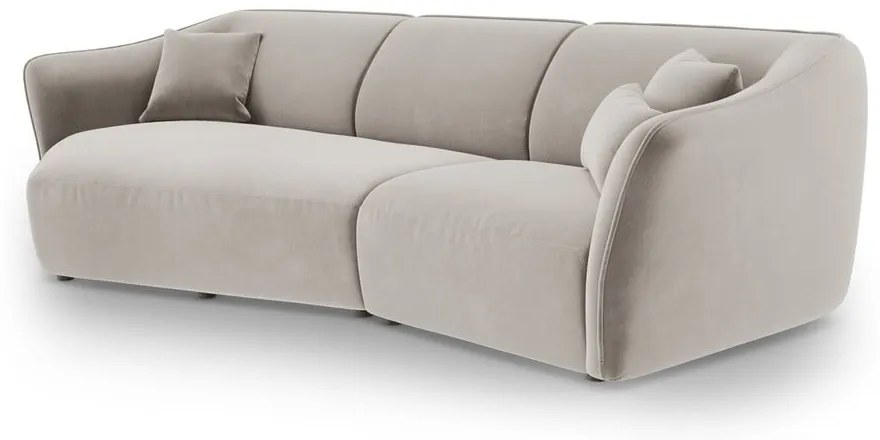 Beżowy aksamitny narożnik Tokyo – Cosmopolitan Design