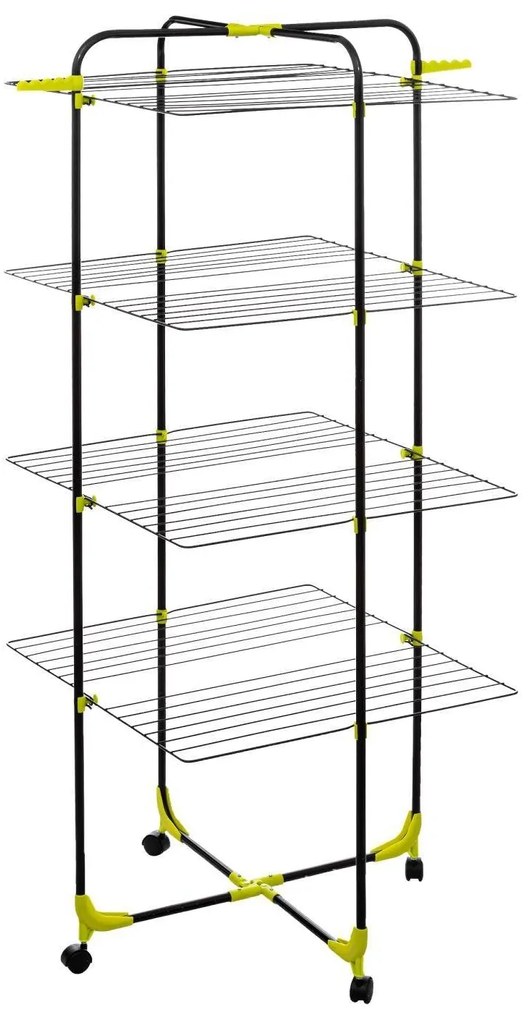 Suszarka na pranie wieżowa, 4 poziomy, na kółkach