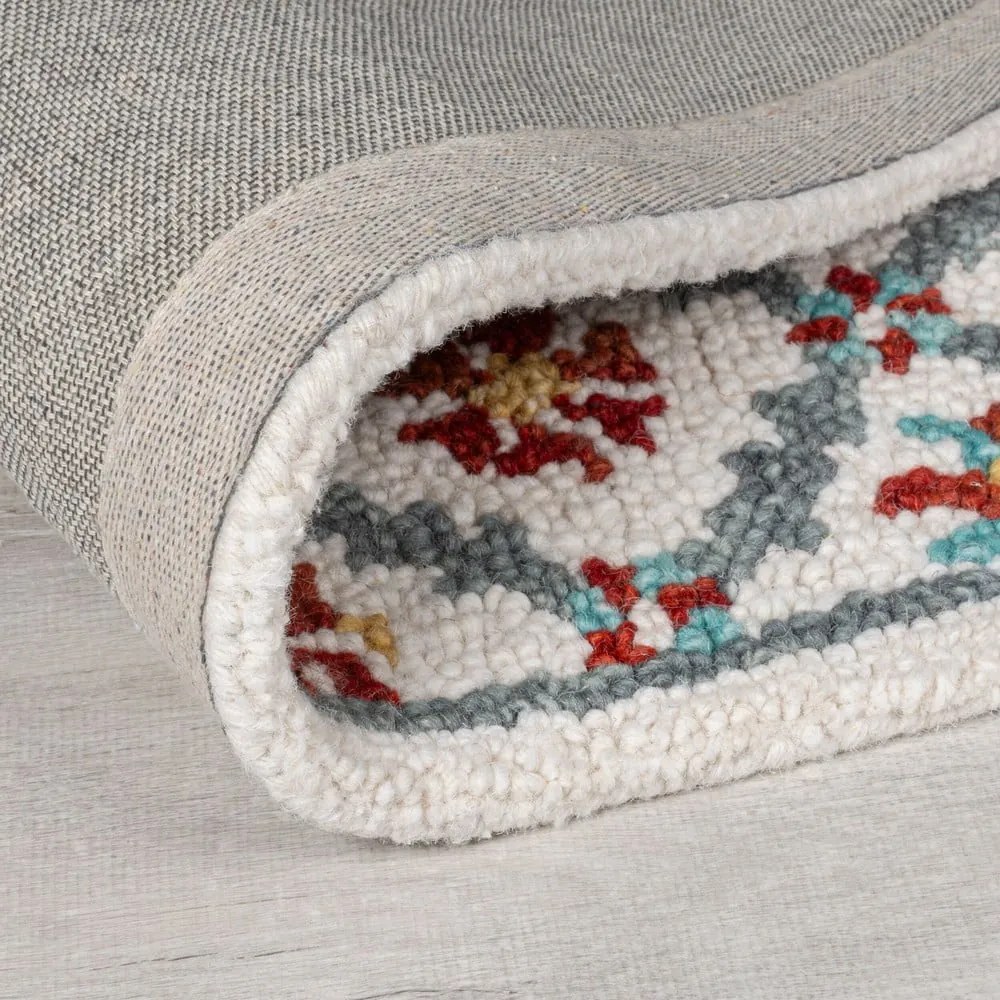 Czerwono-niebieski wełniany dywan tkany ręcznie 160x230 cm Iris Traditional – Flair Rugs