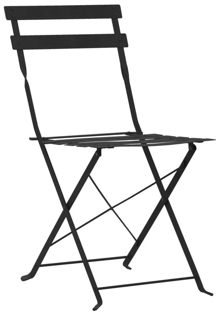 Zestaw czarnych metalowych mebli ogrodowych B3-E28