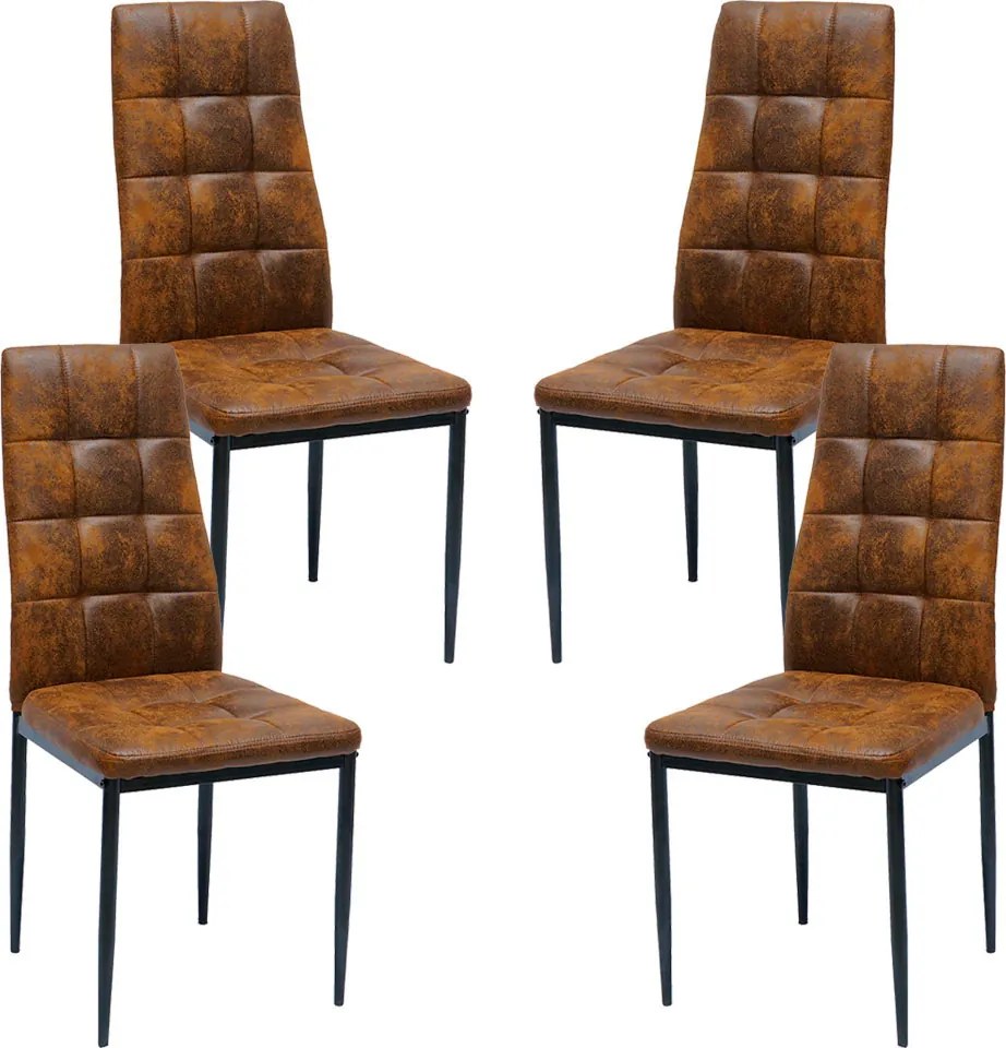 Zestaw 4 Krzese Lan Ekoskóra