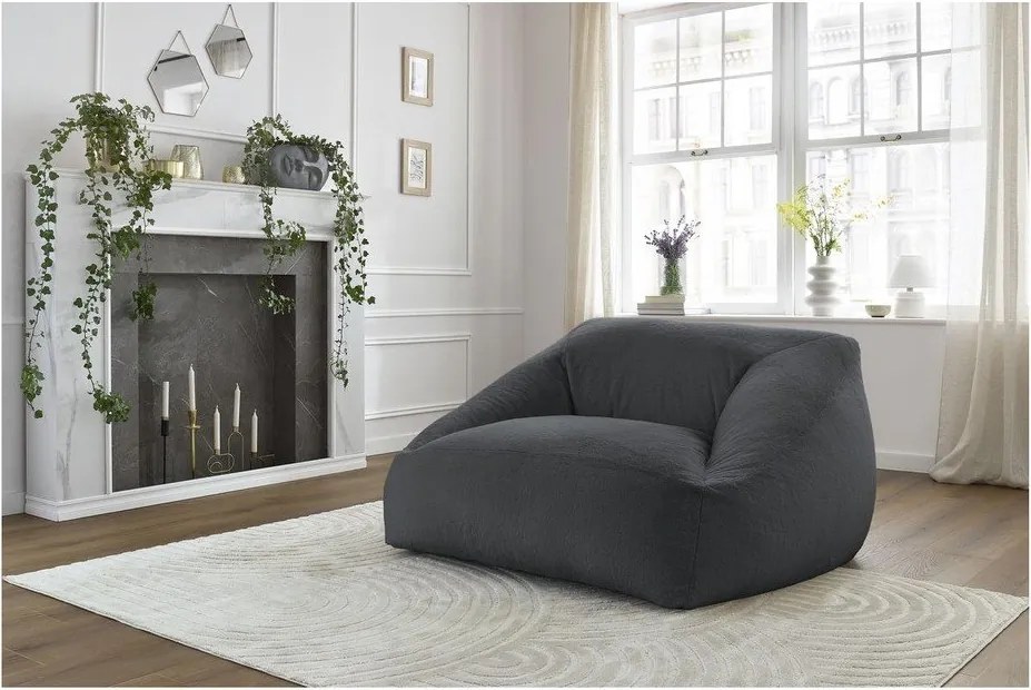 Ciemnoszary worek do siedzenia z imitacji futra Lilibet – Bobochic Paris