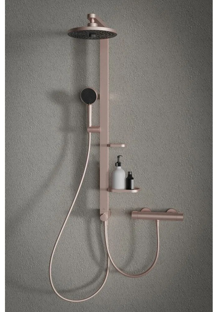 Jasnoróżowy metalowy zestaw prysznicowy 111 cm ALU+ – Ideal Standard