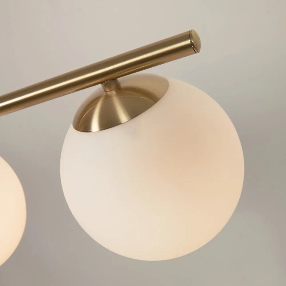 Lampa sufitowa w biało-złotym kolorze ze szklanym kloszem ø 14 cm Mahala – Kave Home