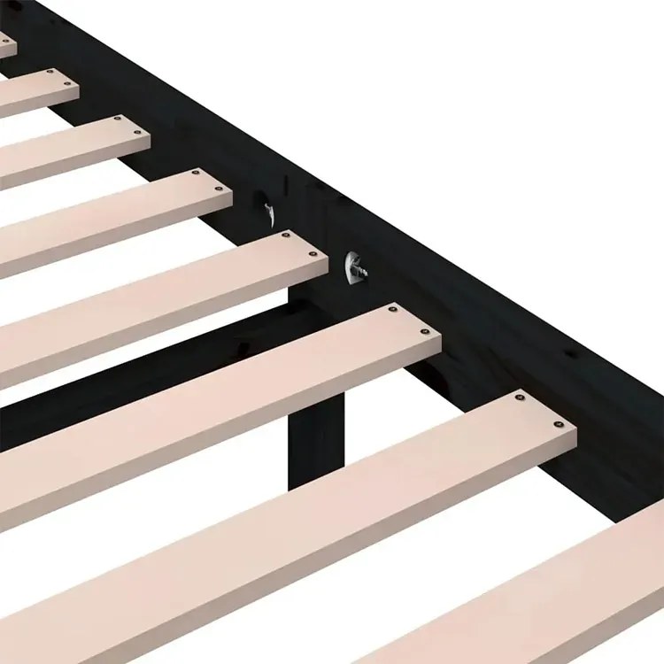 Czarne sosnowe pojedyncze łóżko 90x200 L0-M91