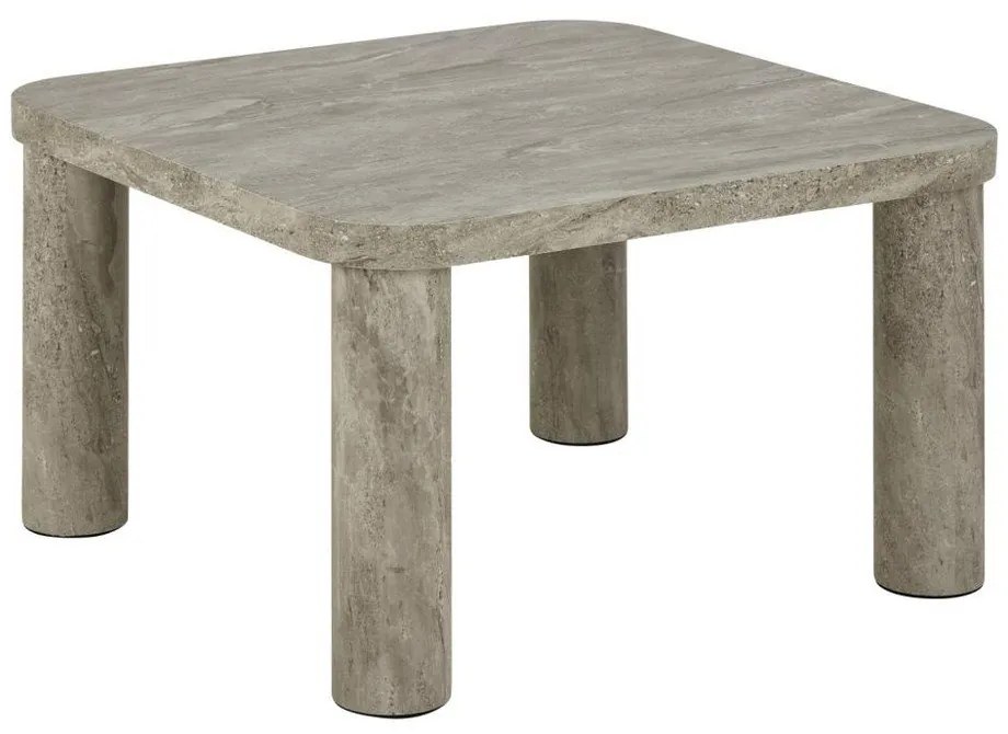 Jasnoszary stolik w dekorze marmuru 60x60 cm Solano – Actona