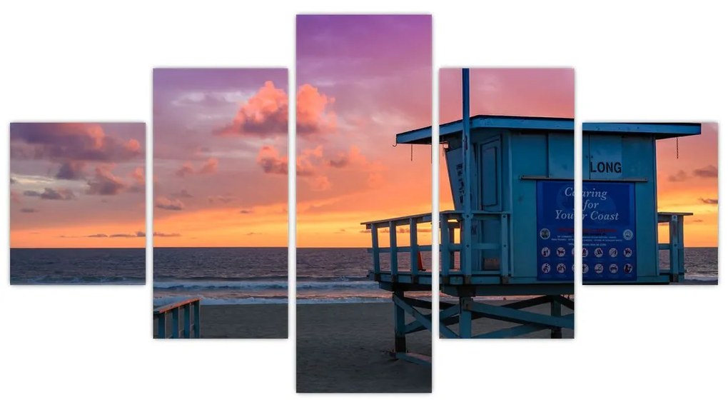 Obraz z plaży Santa Monica (125x70 cm)