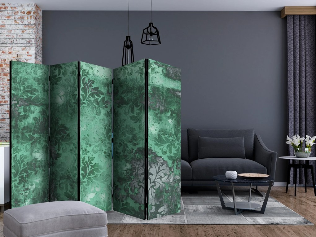 Parawan akustyczny Abstrakcje 225x172 cm 5-częściowy szary ARTGEIST B