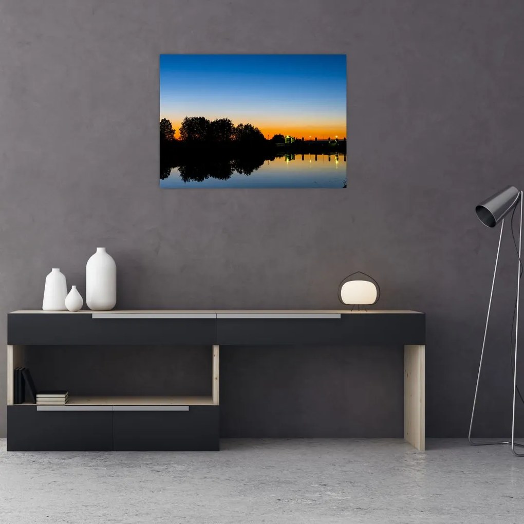 Obraz na szkle - zachoód słońca (70x50 cm)