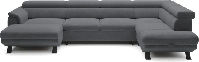 Narożnik RAVEN XL wolnostojący z funkcją spania tkanina Artico 37440 Stalowy WERSAL