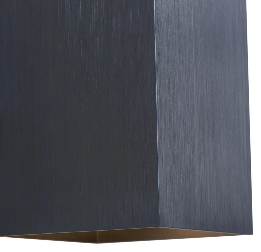 Nowoczesny Kinkiet / Lampa scienna w kolorze metalu pistoletowego, kwadratowy, 2-punktowy GU10 50mm - Sandy Nowoczesny Oswietlenie wewnetrzne