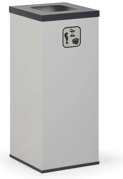Wewnętrzny kosz do segregacji śmieci, 70 l, uchwyt na worek, szary/czarny