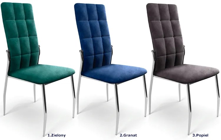 Zielone nowoczesne pikowane krzesło glamour R2-E98