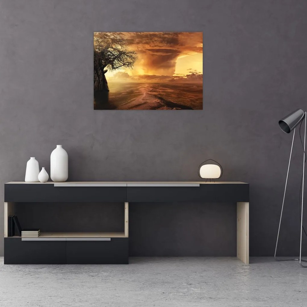 Obraz pomarańczowych chmur (70x50 cm)