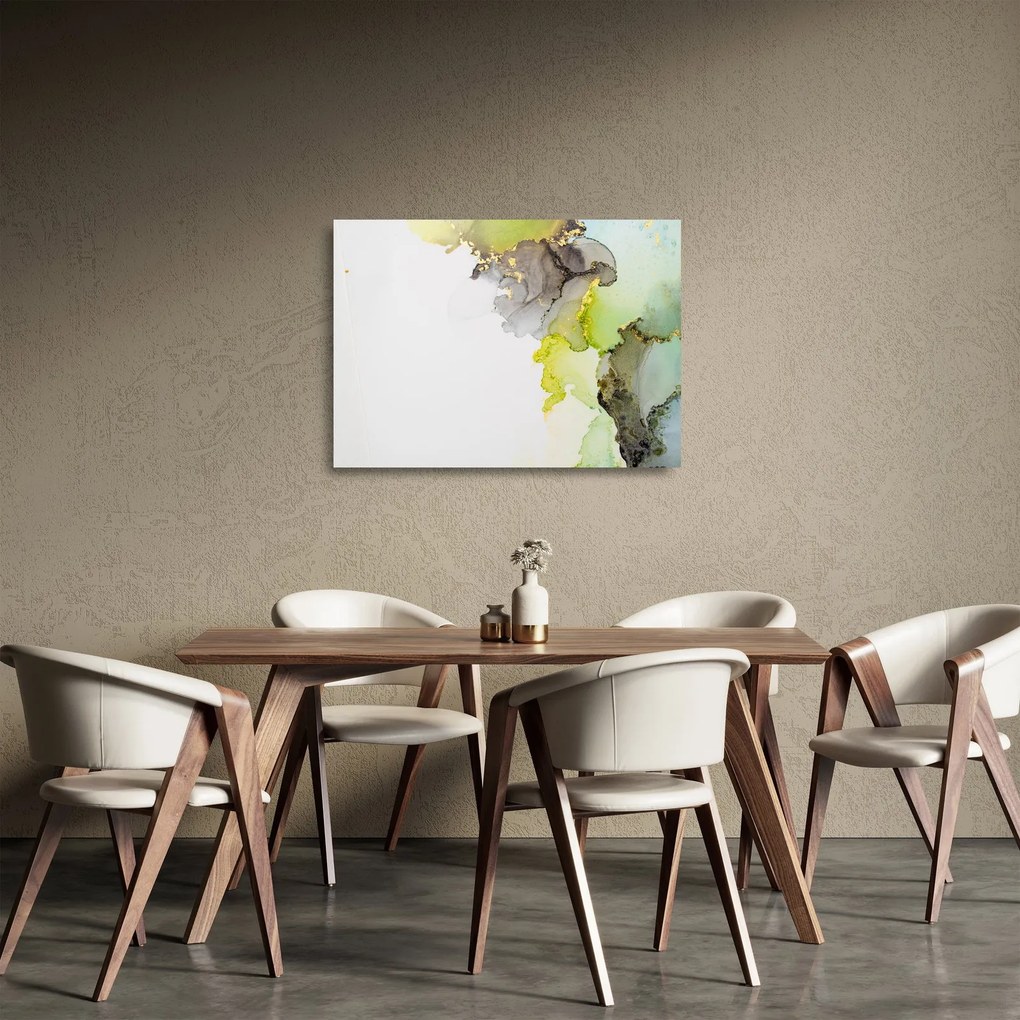 Obraz na szkle - Sztuka abstrakcyjna w tuszu (70x50 cm)
