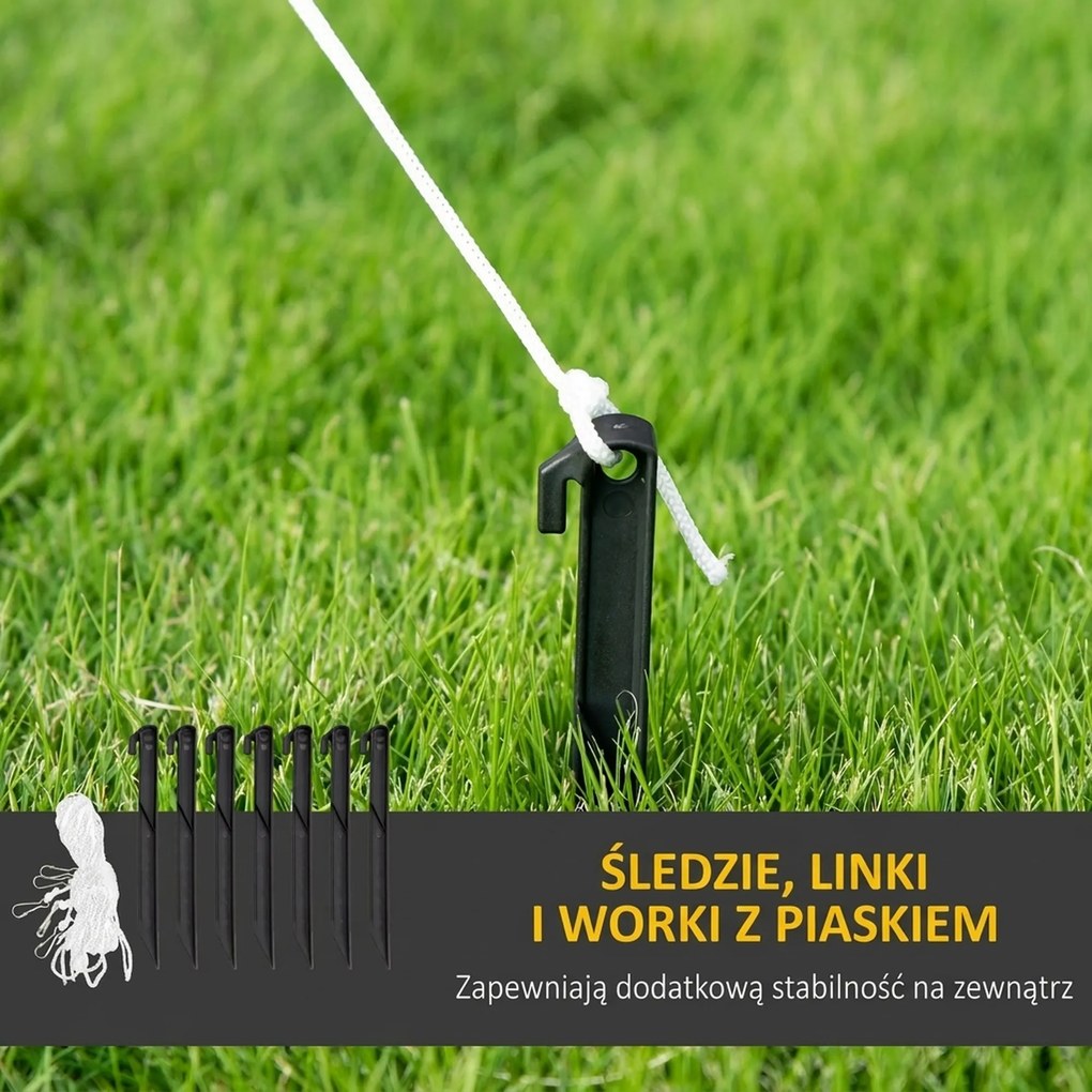 Outsunny 1,8 m Bałwan z Laską Cukrową & Prezentem, Samonadmuchiwany, z LEDami, Odporny na Warunki Pogodowe