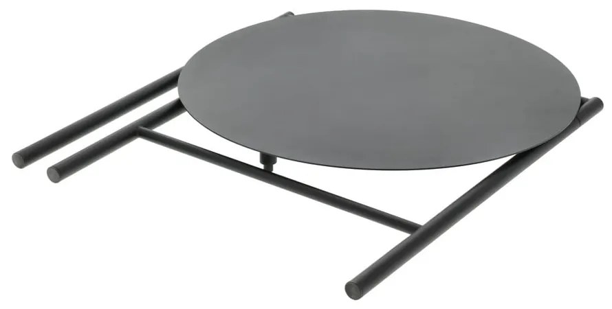 Czarny metalowy okrągły stół ø 70 cm Disc – Zone