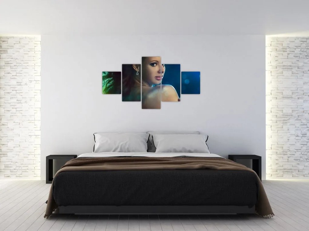 Obraz - Spojrzenie młodej kobiety (125x70 cm)