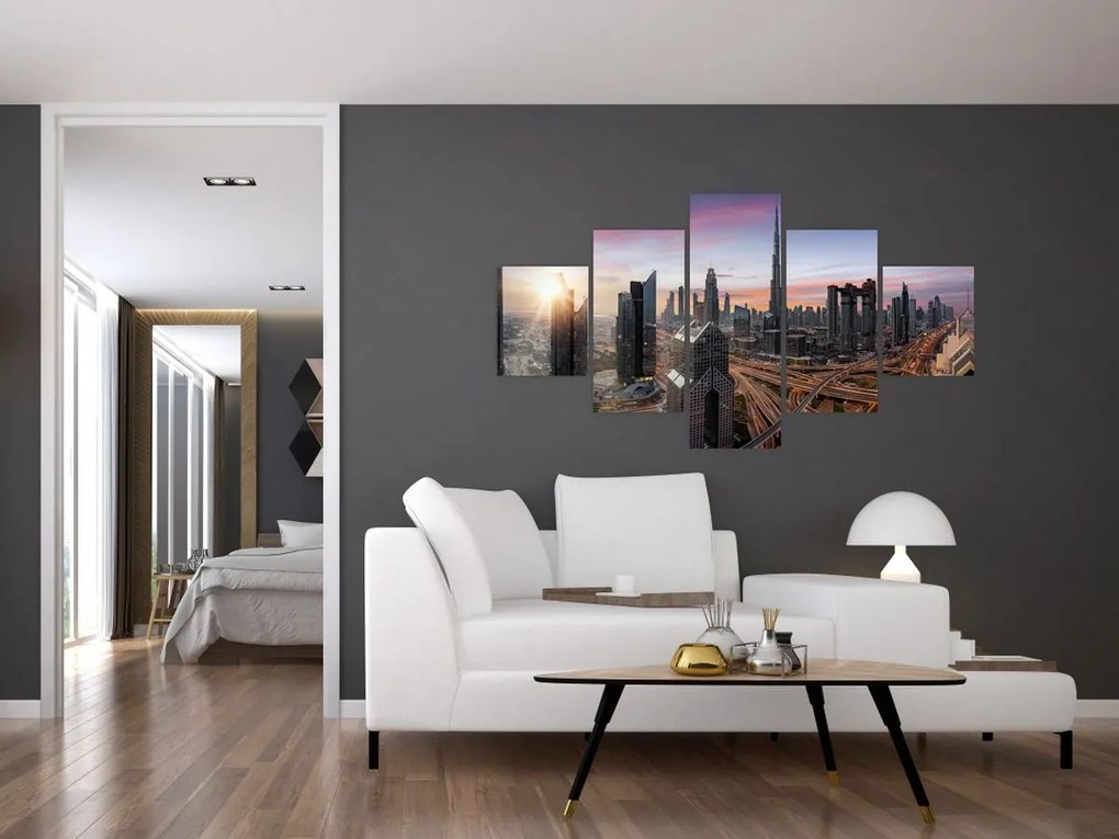 Obraz - Panorama Dubaju (125x70 cm)