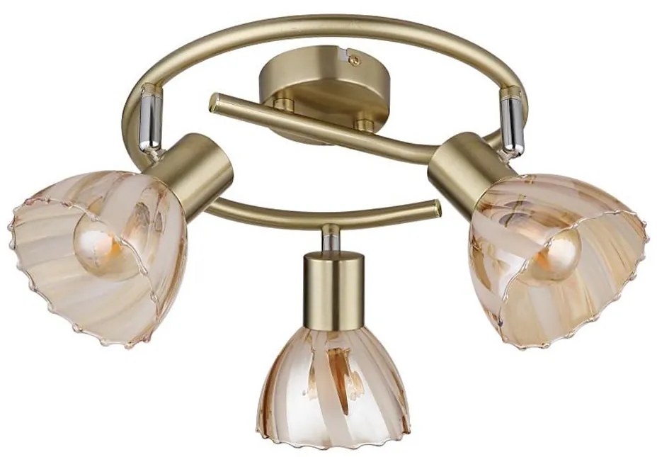 Globo 54315M-3 - Oświetlenie punktowe ZACHERY 3xE14/40W/230V złoty