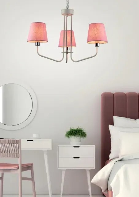 Różowa lampa wisząca - K308-Dogi