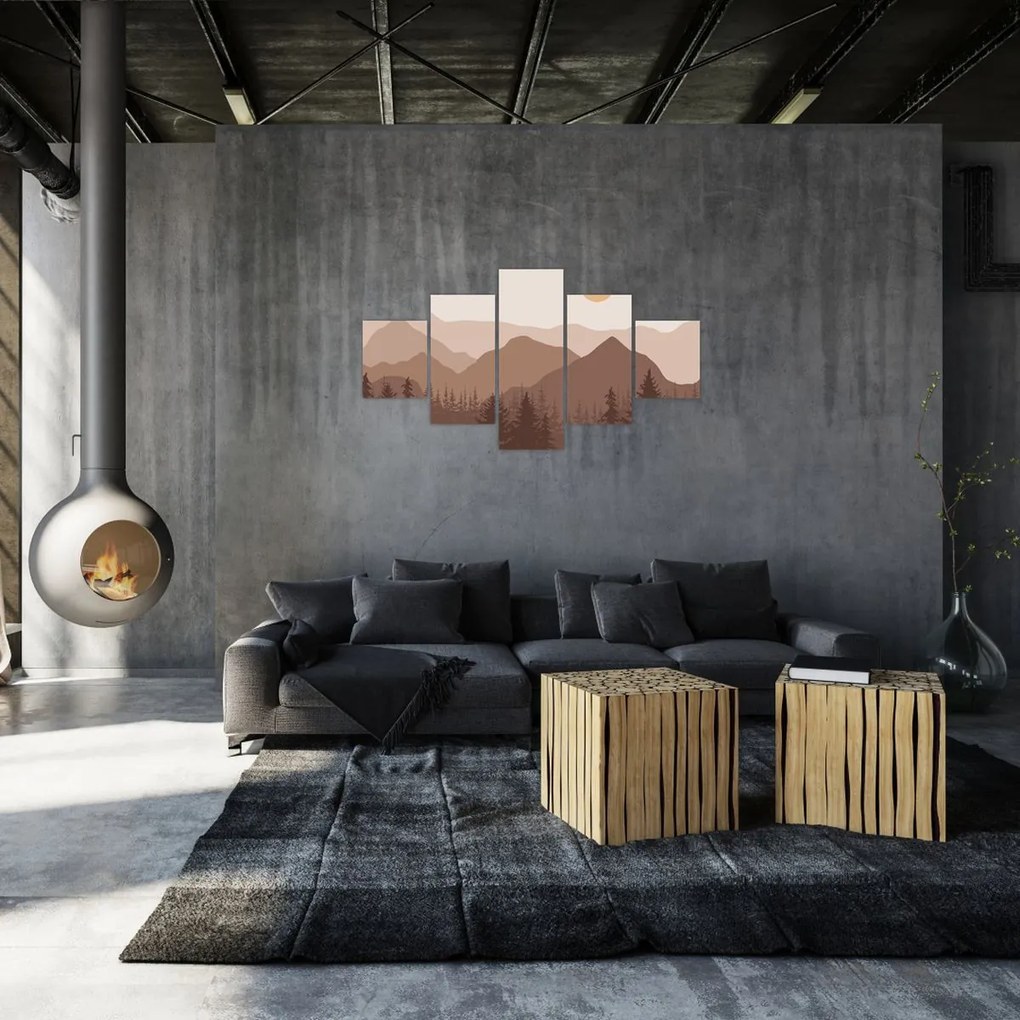 Obraz - Góry Brunatne N⁰1 (125x70 cm)