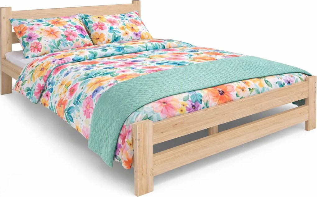 Drewniane Łóżko W Stylu Skandynawskim 120X200 G9-F51