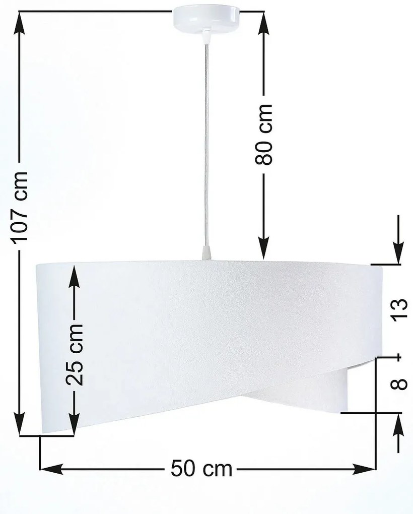 Biało-turkusowa lampa wisząca welurowa - EX990-Rezi