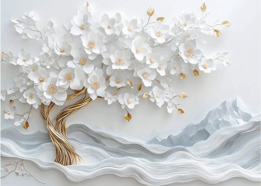 Obraz – Eleganckie drzewo życia 3D (70x50 cm)