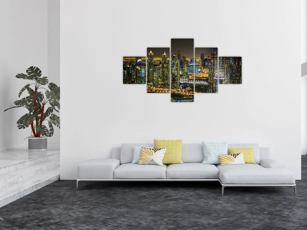 Obraz miasta nocą (125x70 cm)