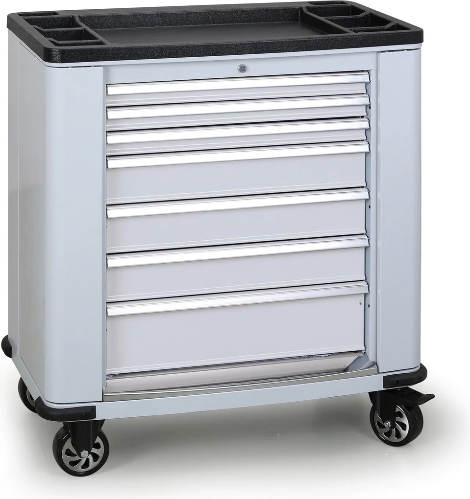 Wózek warsztatowy mobilny na narzędzia  G2, 7 szuflad, 1030 x 900 x 530 mm, szary