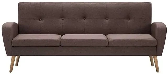 Trzyosobowa sofa pikowana brązowa - Umberro 3Q
