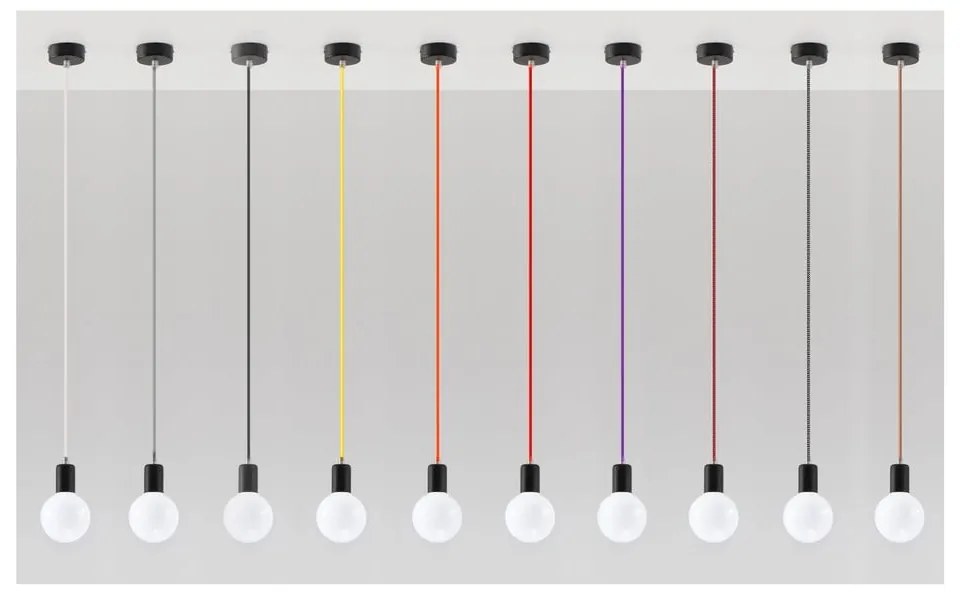 Czarna lampa wisząca Sollux Bombilla