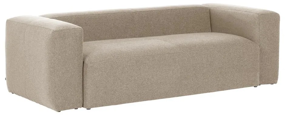 Beżowa sofa Kave Home Blok, 240 cm