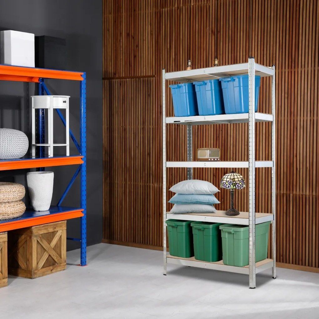 Regał o dużej nośności HEAVY, maks. 875kg, 90x40x180cm, srebrna Jurhan