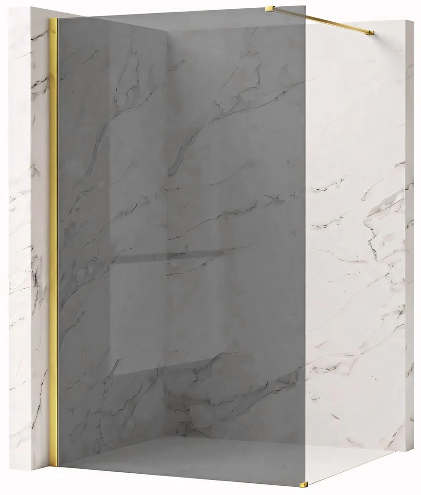 Kabina prysznicowa Walk-In Rea Flexi Grey / Gold 90