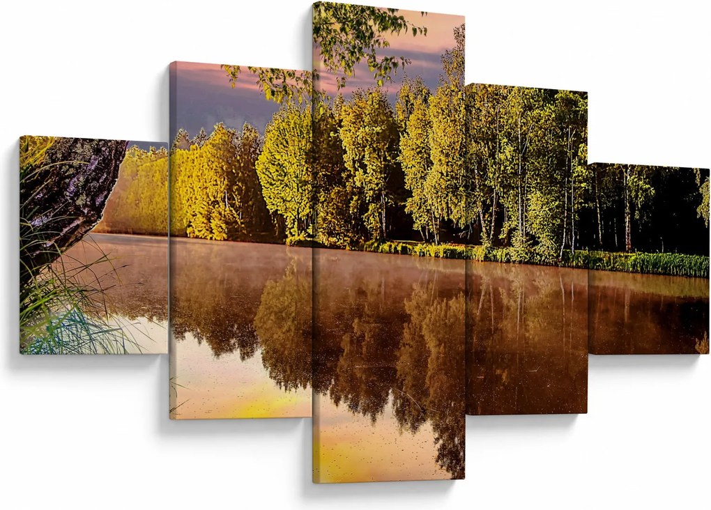 Obraz - Za rzeką (125x70 cm)