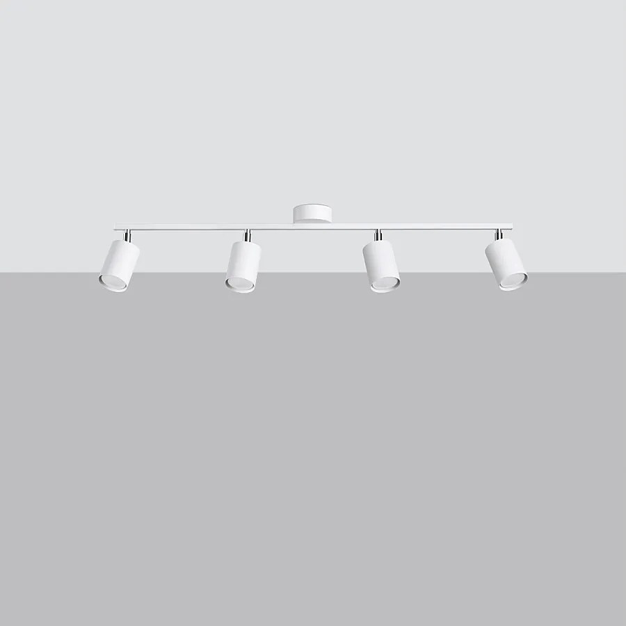 Plafony nowoczesny Torim, stal - 4 źródło światła 4000K - L.100 x H.20 cm - biały