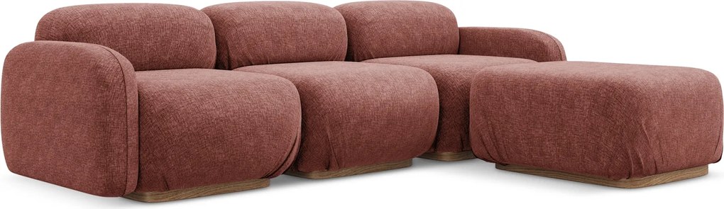 Modułowa sofa narożna Ailani, tkanina szenilowa