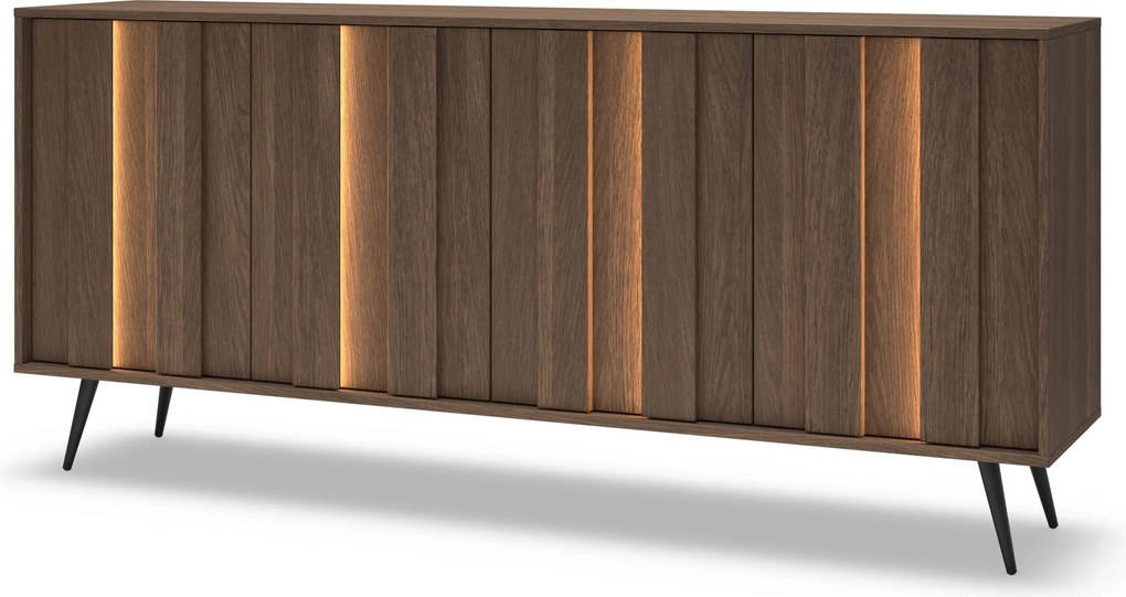 Komoda Flaro 183 cm z oświetleniem - dąb dunin