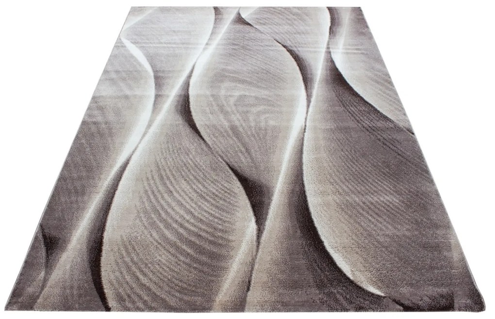 Dywan nowoczesny Parma wstęgi brązowy 240 cm x 340 cm
