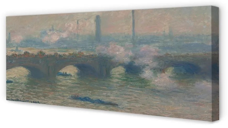 Obraz na płótnie Most w Waterloo pochmurny dzień - Claude Monet