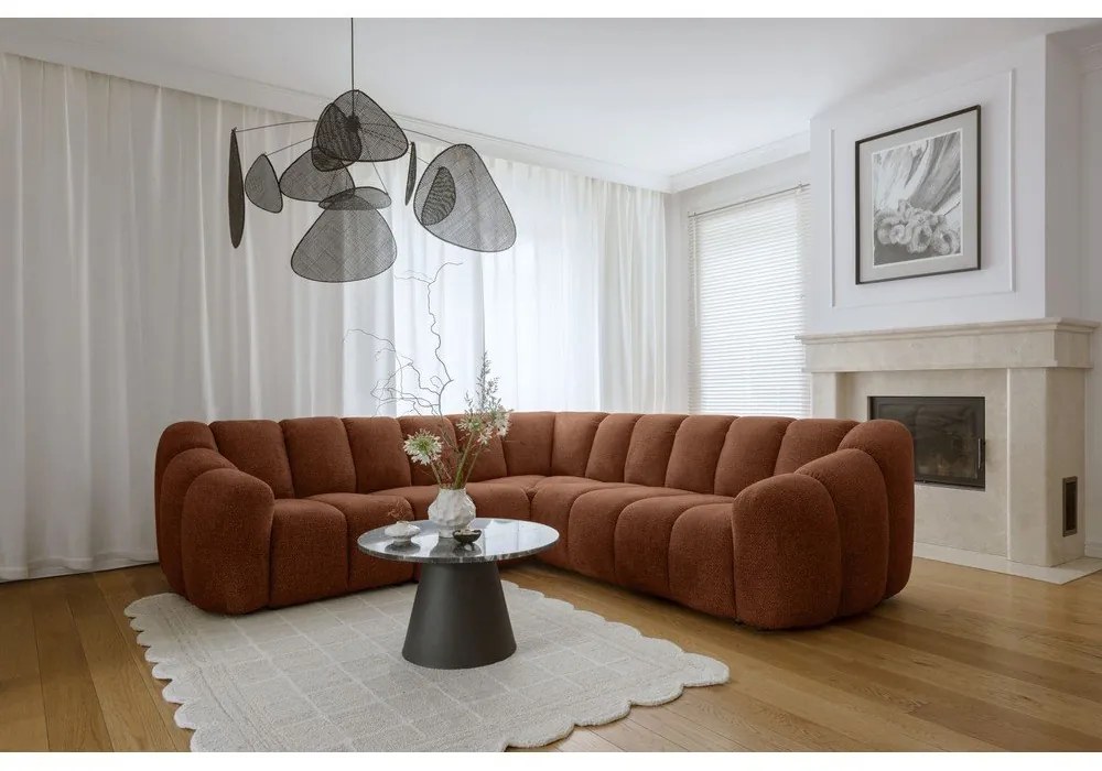 Narożnik w kolorze terakoty Shell – Miuform