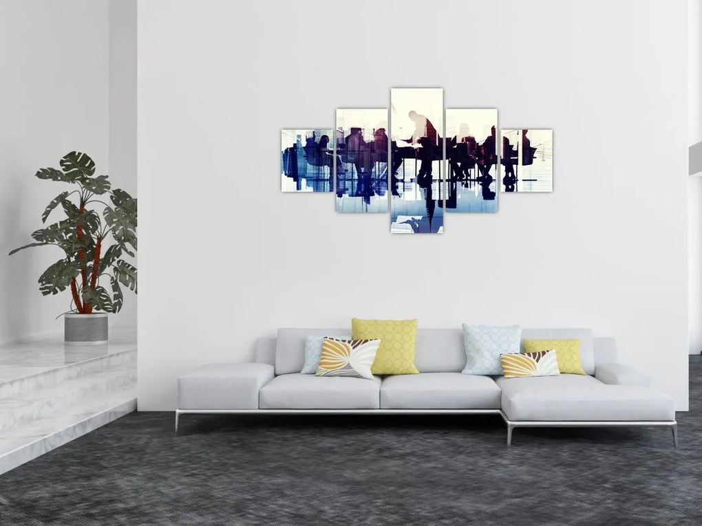 Obraz muzyków (125x70 cm)